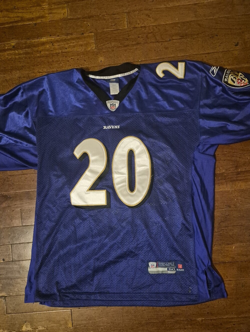 Baltimore Ravens Ed Reed Mens Sz 50 Purple Reebok Jersey